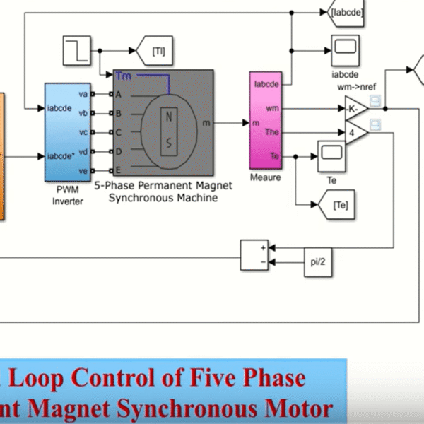 Closed Loop Control of Five Phase Permanent Magnet Synchronous Motor